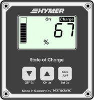 Affichage de l’état de charge pour le système HYMER Smart Battery System à 2 blocs