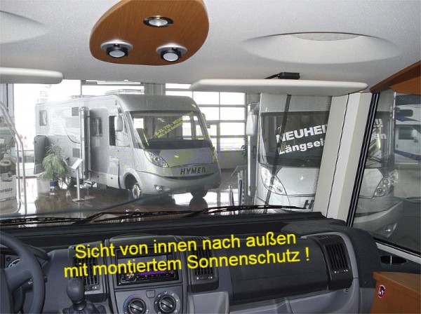 Transparente Sonnenschutzmatte für HYMER B-Klasse + B-Klasse SL