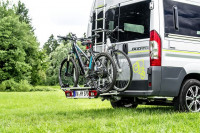 Porte-vélos pliable pour 3 vélos sur attelage de remorque